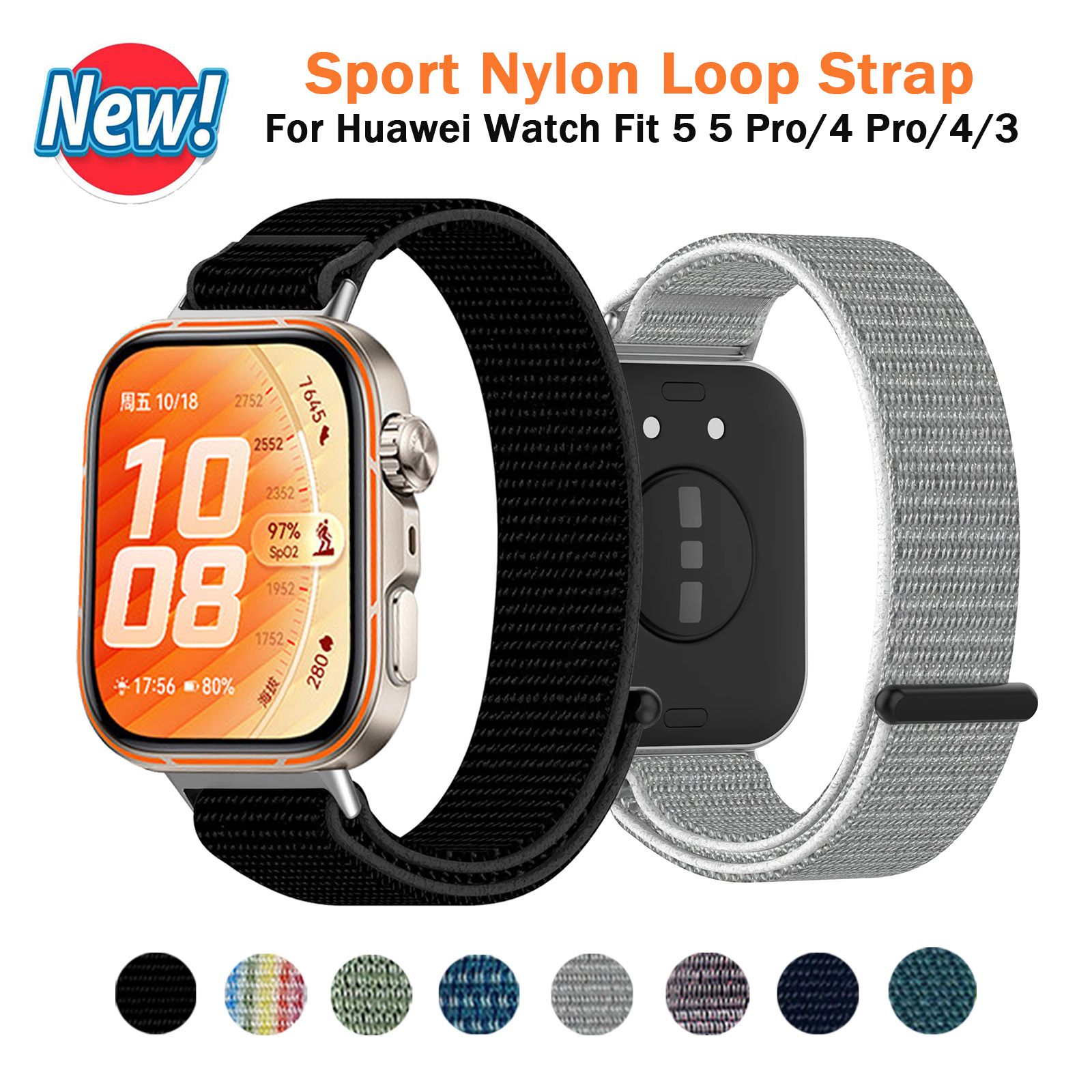 Huawei Smartwatch Watch Fit - Correa de Nailon para Reloj Inteligente