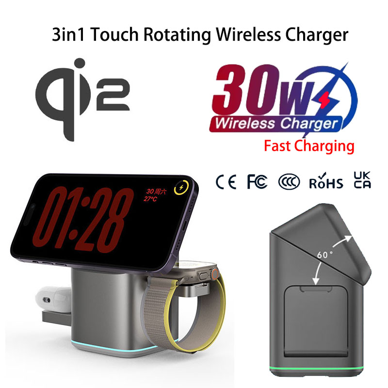 Smartwatch Watches Xiaomi - Praiser 25W Qi2 plegable táctil rotación