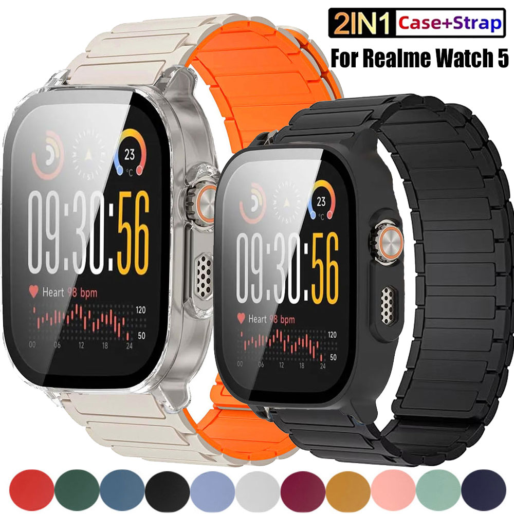 Watch S Realme - Correas magnéticas, funda transparente para Realme