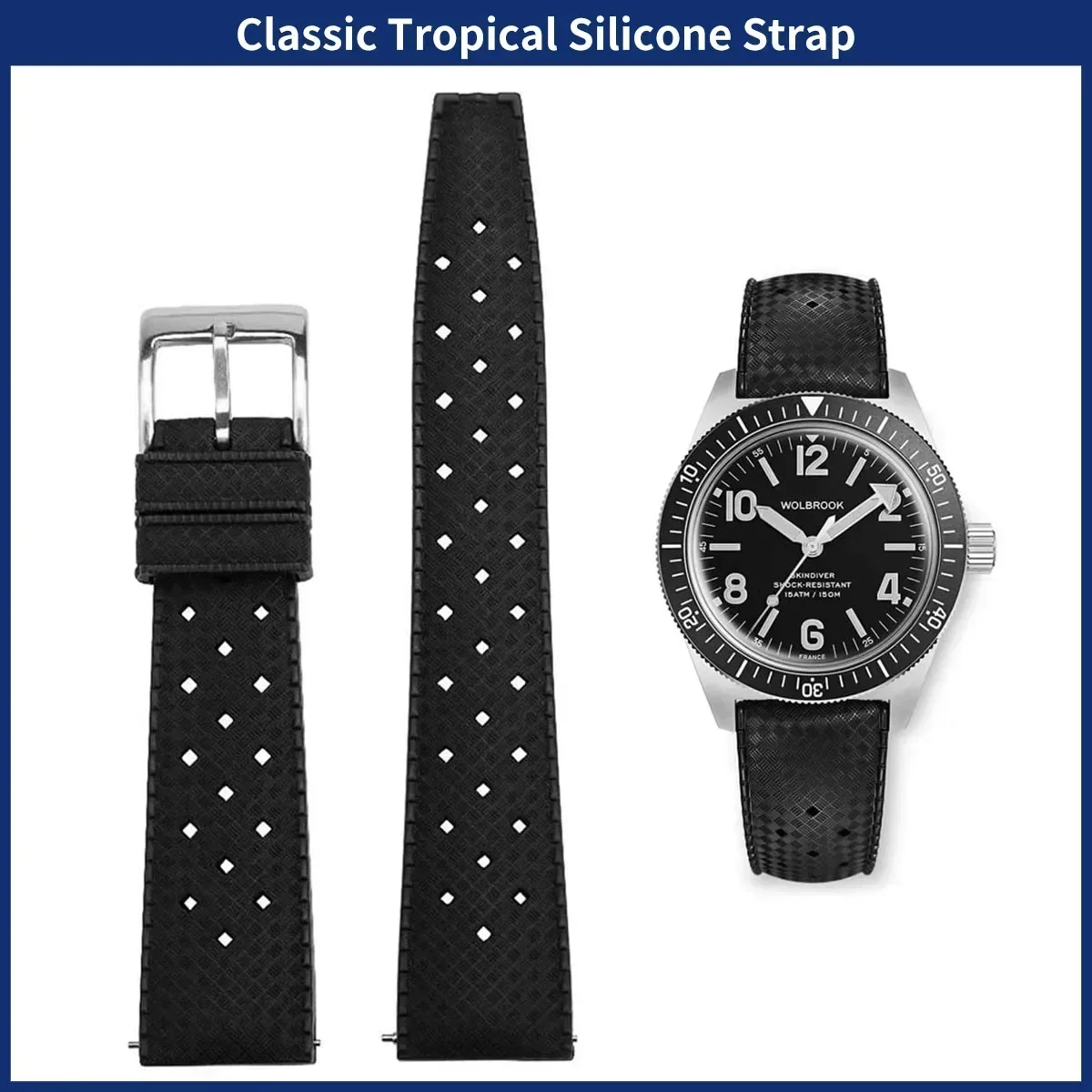 Watches Rolex Smartwatch - Correa de reloj FKM de 20mm