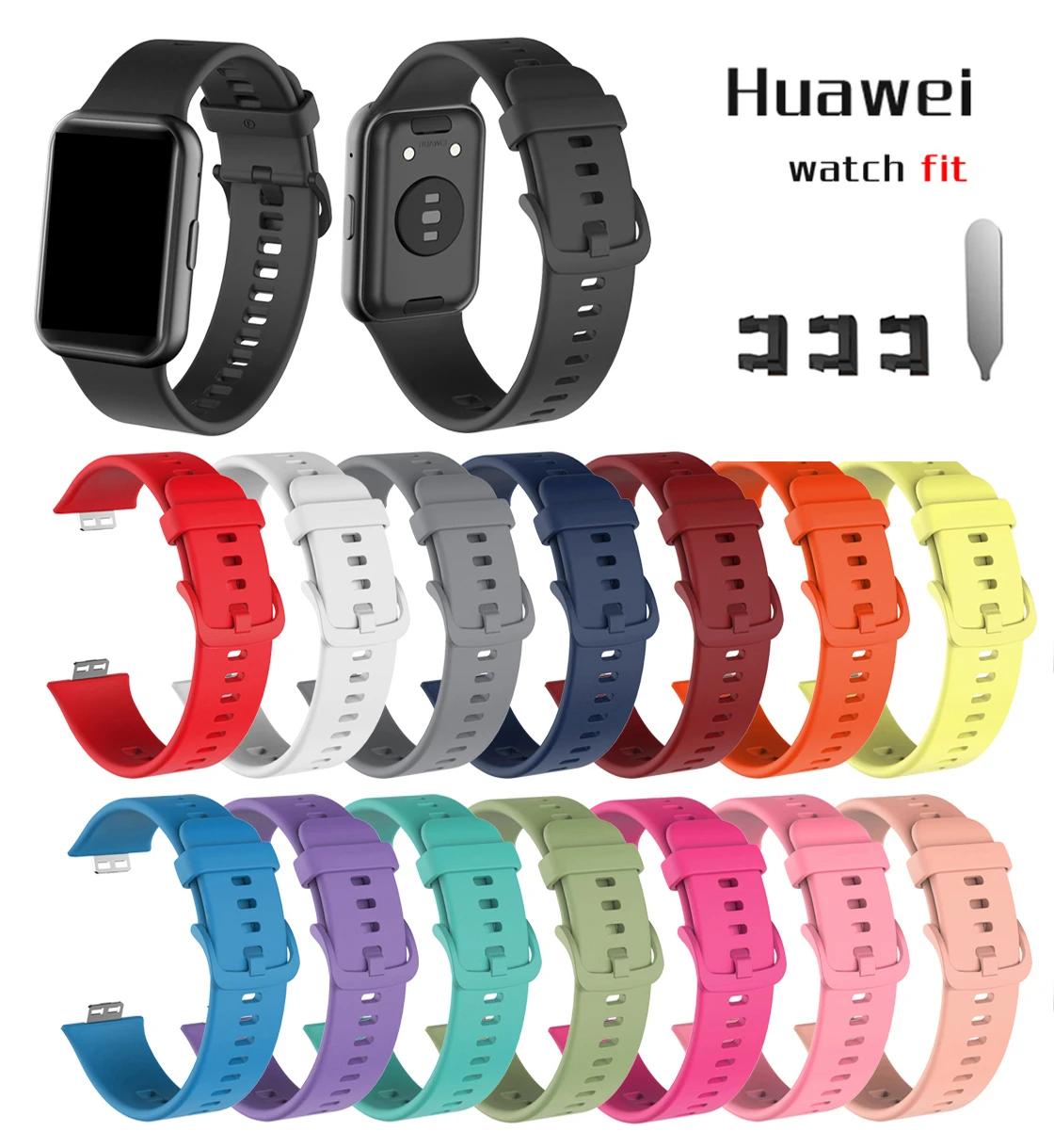 Huawei Smartwatch Watch Fit - Correa de silicona para huawei watch