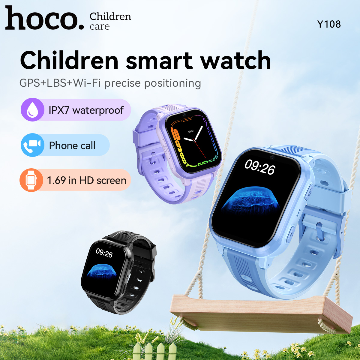 Smartwatch Watches For Boys - Reloj inteligente HOCO Y108 con pantalla