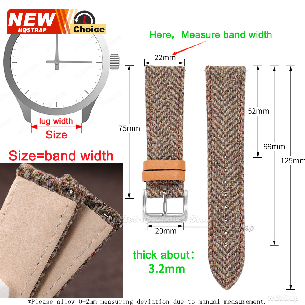 Correa de nailon tweed de 18 m - Watches Rolex Smartwatch reseña y precio
