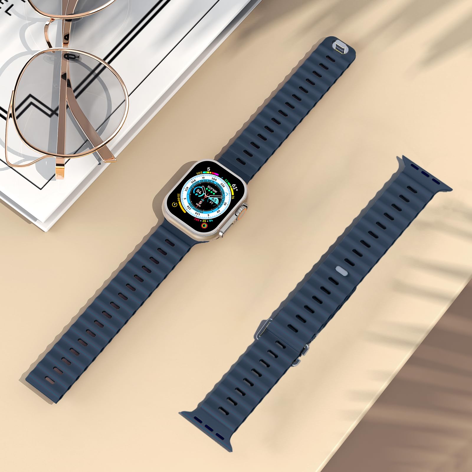 Ocean-Correa de silicona para  - Smartwatch Apple Watches For Women reseña y precio