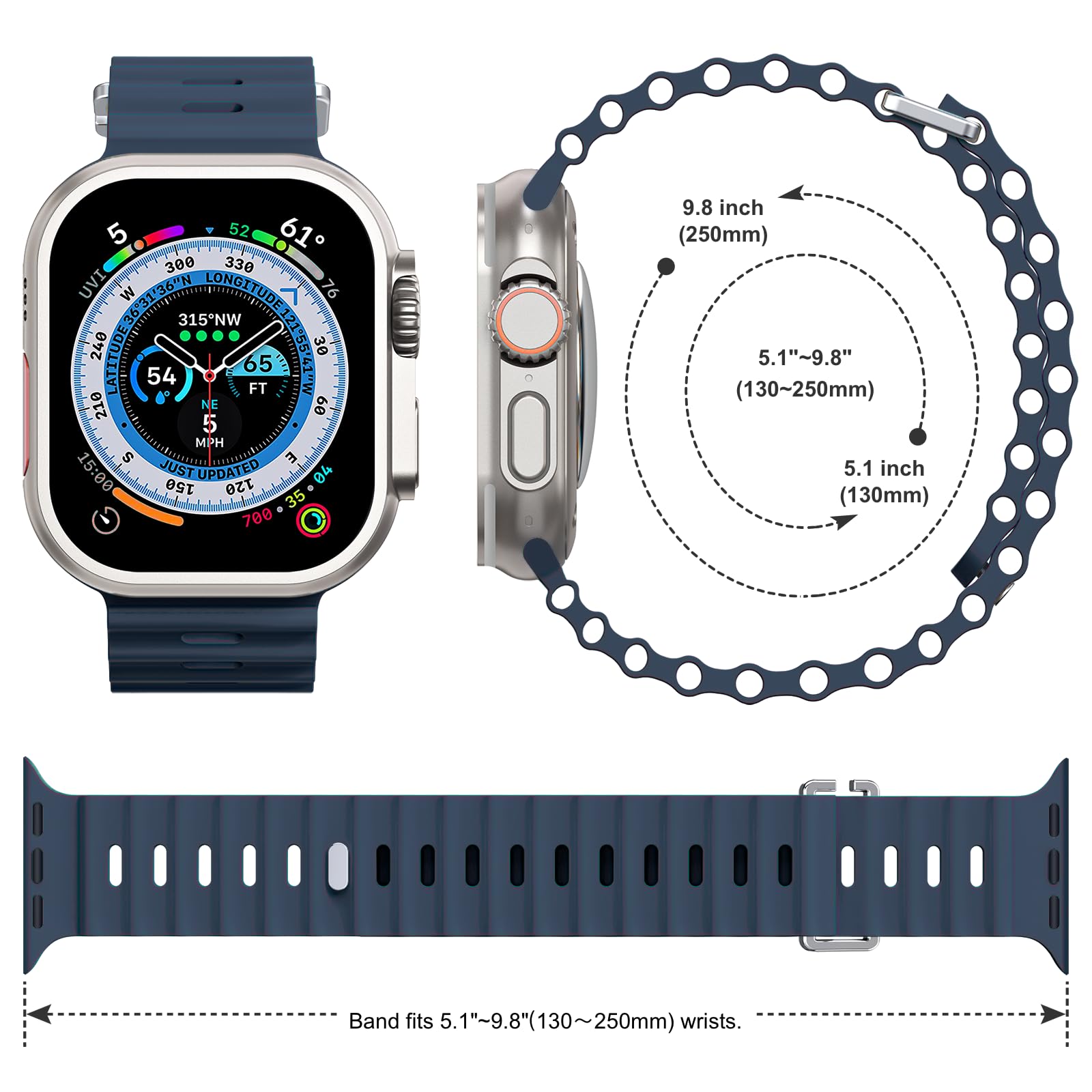 Ocean-Correa de silicona para  - Smartwatch Apple Watches For Women reseña y precio