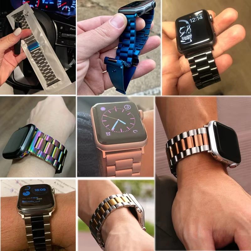 Correa clásica de acero inoxid - Smartwatch Apple Watches For Women reseña y precio