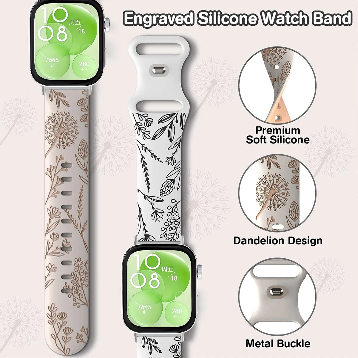 Correa con diseño estampado pa - Huawei Smartwatch Watch Fit reseña y precio