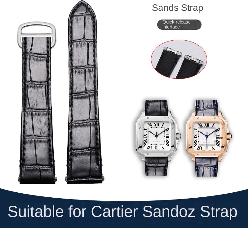Correa de reloj de cuero de va - Cartier Watch Santos reseña y precio