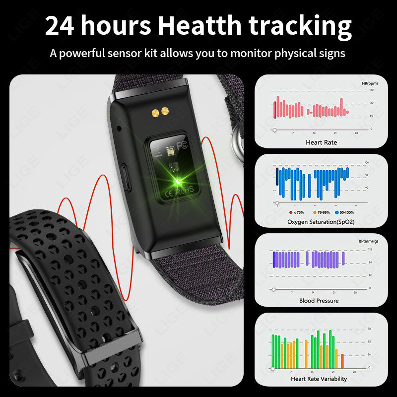 LIGE 100+ deporte Fitness Trac - Smartwatch Sports Watches For Men reseña y precio
